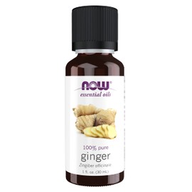 NOW Essential Oils, Ginger Oil, Spicy Aromatherapy Scent, Steam Distilled, 100% Pure, Vegan, Child Resistant Cap, 1-Ounce