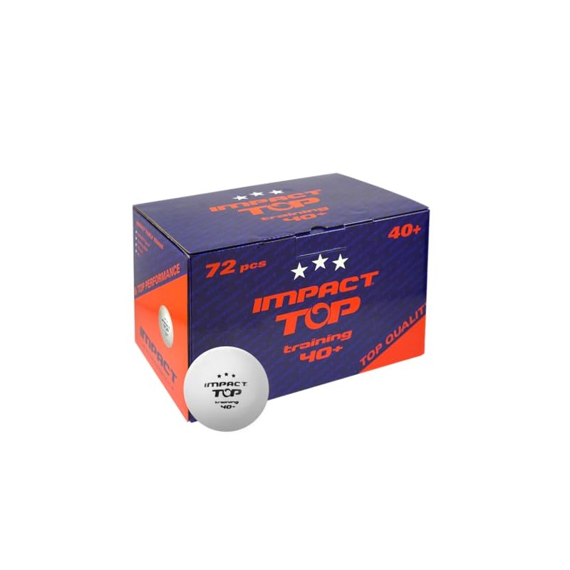 IMPACT TOP Training Table Tennis Balls (72 White)
