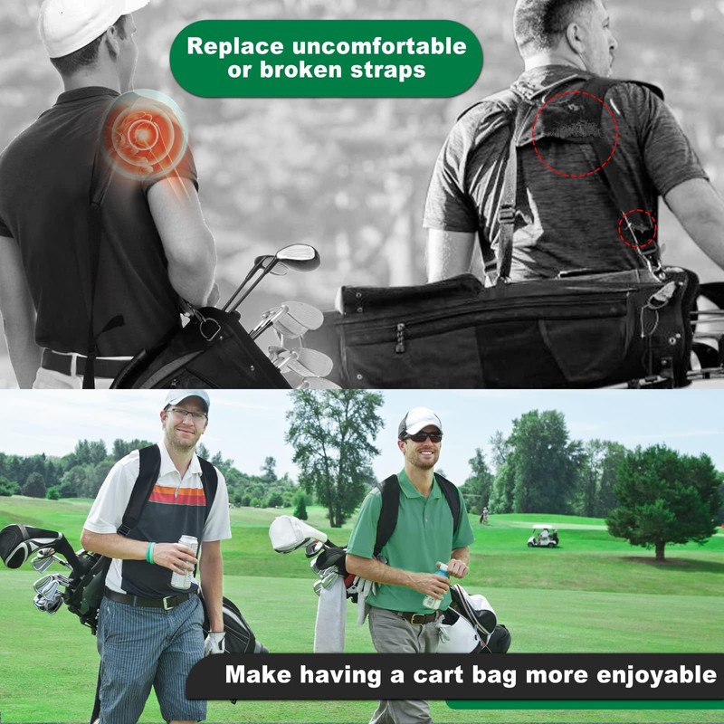 Golf Bag Strap Replacement Shoulder Adjustable Strap Padded Backpack Golf