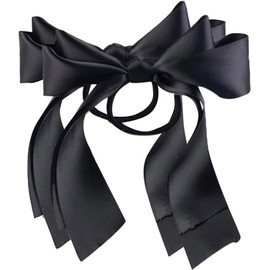 Haargummis, elastisch, für Mädchen, Haarstyling-Zubehör, Pferdeschwanz-Halter, Schwarz, 2 Stück