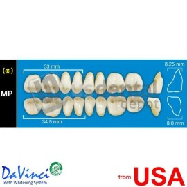 DAVINCI MP5 Upper Posteriors A0 (1 X 6)  Davinci 4 layers Denture Acrylic 112802