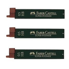 Faber-Castell 0.5 mm HB Super-Polymer Fineline Leads (3 Packs of 12)