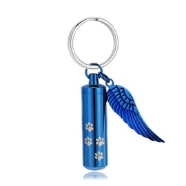 Hearbeingt Pet Cremation Jewelry Dog Cat Urn Keychain for Ashes for Women Men Keepsake Memorial Jewelry Keychain Ashes Holder