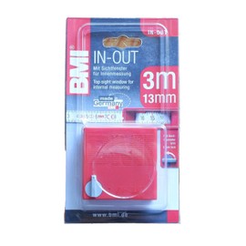 BMI IN-OUT Measuring Inner Dimensions Measure 1.9 ft (3 m) 0.5 inches (13 mm) Wide with Tape Locking Function