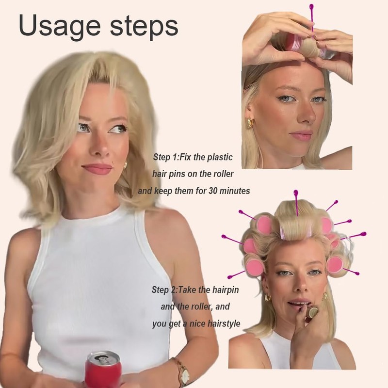 100PCS Plastic Hair Roller Pins – Durable, Reusable Curling Picks