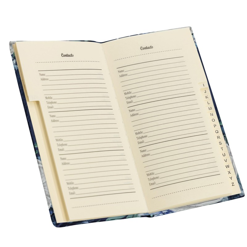 Telephone Address Book A-Z Index Hard Back Cover Slim