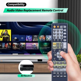 RC-608M New Replace Remote Control operates for Onkyo AV Receiver HT-R530 HT-S780 SKB-530 SKW-530 SKF-530F SKC-530C SKM-530S HTS780S RC608M Stereo Home Theater System