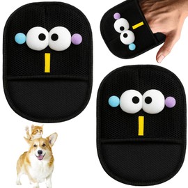 JrnSvp Pet Hair Remover Glove, Pack of 2 Reusable Cat Hair Remover with Cartoon Pattern for Cats and Dogs, Dog Hair Removal, Pet Hair Remover Glove for Daily Grooming