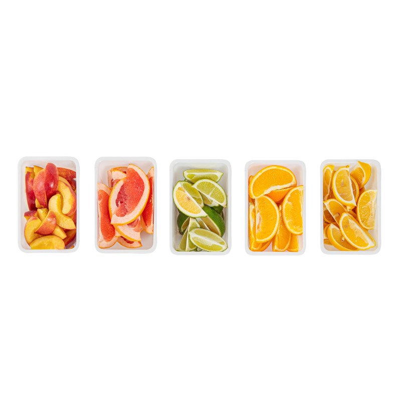 Restaurantware Bar Lux 1.2 Pint White Plastic Condiment Caddy Insert