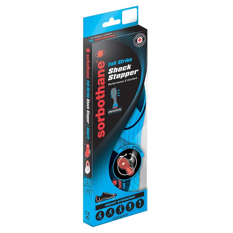 Sorbothane Shock Stopper Full Strike Insoles Mehrfarbig Rot/Grau 38
