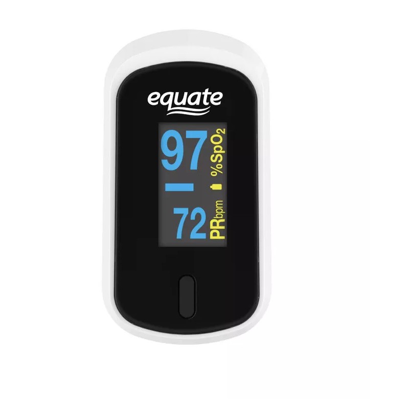 Equate Fingertip Pulse Oximeter Blood Oxygen Saturation Level Rate Monitor