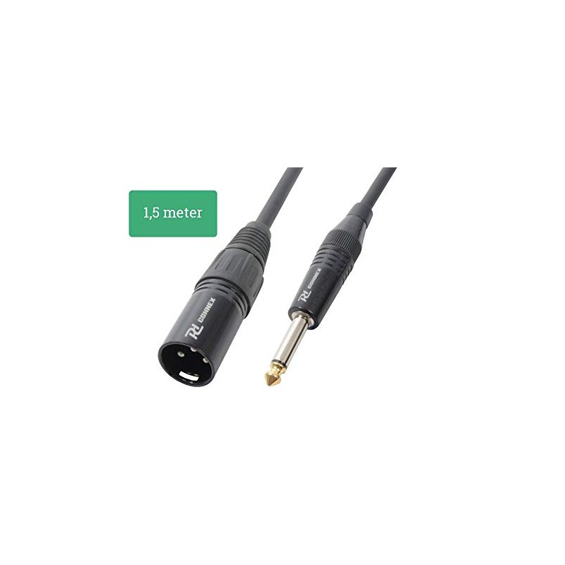 XLR plug - 6.3mm mono jack plug, 1.5m