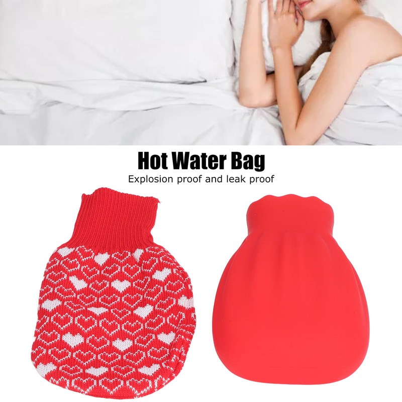 Hot Water Bottle Silicone Explosion Proof Hot Water Bag with