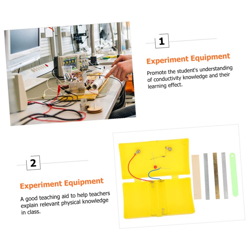 Hohopeti Conductive Experimental Materials Plastic Conductivity Experiment Kit for Physics
