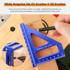 Regla triangular de inglete de aleación de aluminio de 45/90