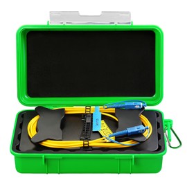 SAIVXIAN OTDR SC/UPC-SC/UPC 1KM Fiber Optic Transmission Launch Cable Box Fiber Optic Testing Extension line Transmission Cable Ring Test Tools OTDR Dead Zone Eliminator Test Tool