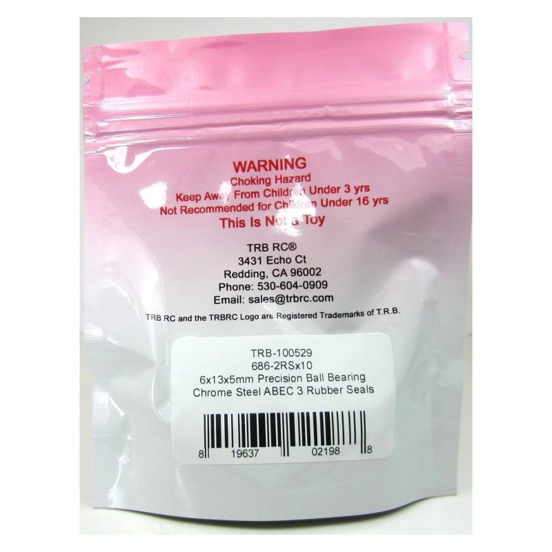 TRB RC 6x13x5mm Precision Ball Bearings ABEC 3 Rubber Sealed