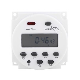 Digital Time Switch Weekly Programmable Electronic Relay Timer (110VAC)