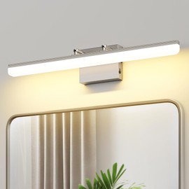 KELIDEN Brushed Nickel Vanity Light 24", 5CCT Dimmable LED Bathroom Light Bar, 18W Wall Mount Fixture with Adjustable Angle & ETL Driver – Modern Lighting for Bathroom, Powder Room, Bedroom