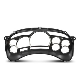 PIT66 Instrument Gauge Cluster Lens Cover Chrome Rings Compatible with Chevy Silverado Avalanche Tahoe GMC Sierra Yukon Suburban 2003-2006 12240394 Dash Bezel Trim