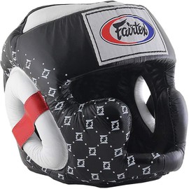 Fairtex Headguard Spuer Sparring HG10, black / white, XL