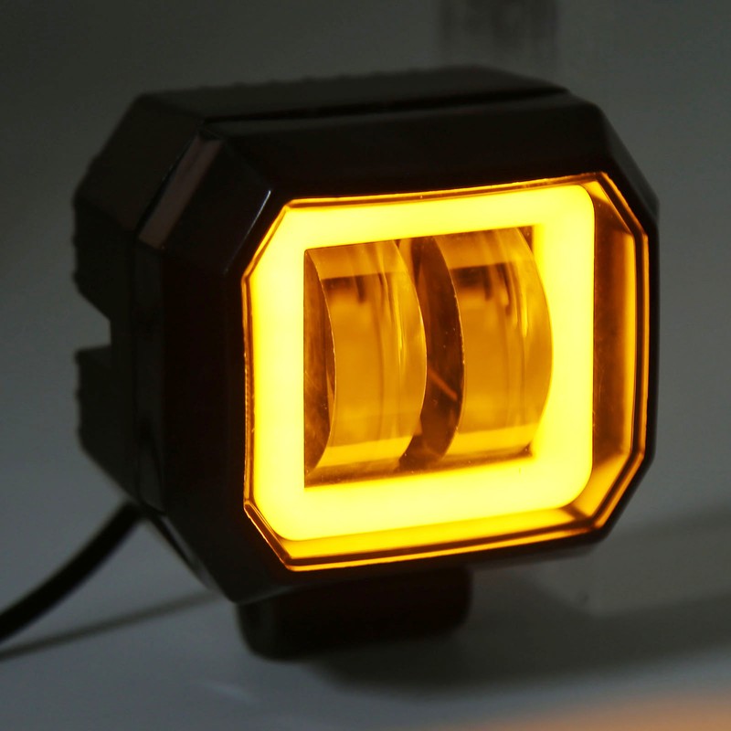 20 W 6500K LED Square Light Bar Spotlight DRL Angel