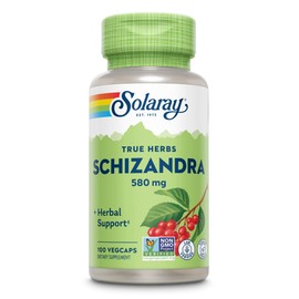 Solaray Schizander Berries, 580 mg, 100 Capsules, Vegan, Gluten-Free, GMO Free, Laboratory Tested, No Unwanted Additives, Dietary Supplement with Schizander Berries