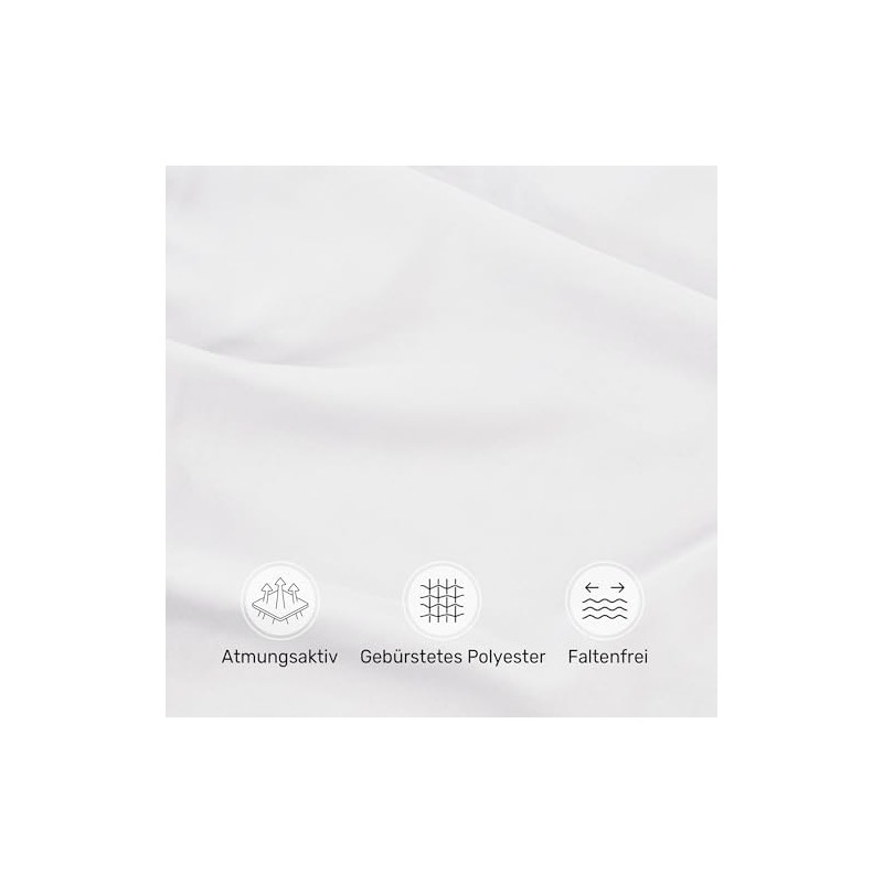 puredown Set of 2 Fitted Sheets 90 x 200 cm