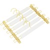 Amber Home 14.17" Solid White Wooden Pant Skirt Hangers with