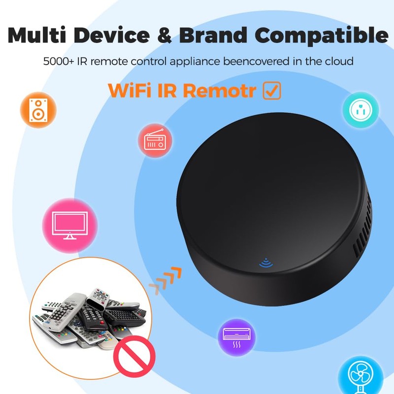 UanTii Tuya WiFi Universal IR Remote Control with Temperature Humidity