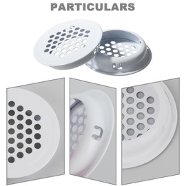 TYFYH Pack of 20 Ventilation Grilles Stainless Steel 35 mm Round Ventilation Grille White for Kitchen, Bathroom, Cupboard, Bookshelf and Wardrobe