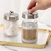 Tbestmax Glass Qtip Holder Dispenser, 10-Ounce Bathroom Containers Apothecary Jars