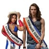 OAEUQ Carter - Cinturón plisado rojo y azul, cinta de