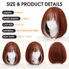 Copper White Bob Wig with Bangs, Short Straight Synthetic Wig