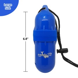 Saekodive Cylinder Dry Box with Lanyard - Waterproof Container, Watertight Key Pouch Holder - For Snorkeling, Boat, Kayak and Water Activities (Yellow, Large)
