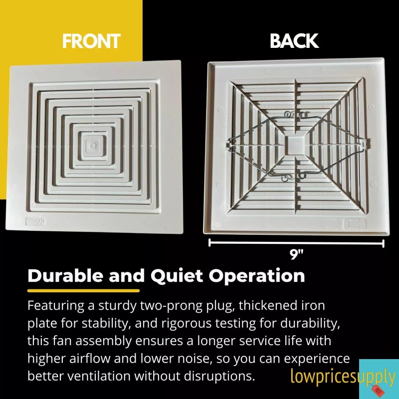 Broan-NuTone Fan Assembly and Grille for Broan Nutone 50 cfm