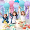 Mermaid Birthday Decorations,Jellyfish Paper Lanterns Pink Lavender Blue Mermaid Scales