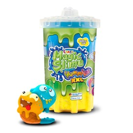 CRAZE Magic Slime - Yummies XL Slurpy | Slime Children in Neon Colours Colour Mixes with Different Suction Characters - Slime Set in 600 ml Tin, Colourful Children's Slime Residue-Free