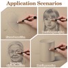 JJUNW 6pcs Artist Blending Sponge Pen, Double Headed Rub and