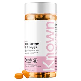 Turmeric Gummies by Known Nutrition with Ginger | 60 Two-a-Day Gummies (One Month’s Supply) | Vegan Food Supplement with 990MG Turmeric Botanical Extract | 100% Natural Peach Flavoured (2)