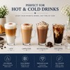 XORX 2 Pack Latte Glass Cups 240ml with Handles