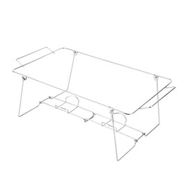 Kaichenyt 12 Pack Foldable Chafing Stand, Chafing Wire Rack Buffet Stand, Chrome Frame for Dish Serving Trays, Food Warmer Catering Supplies