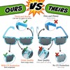 kilofly 2pc 8-Bit Pixel UV Protect Gamer Sunglasses Adult Kids