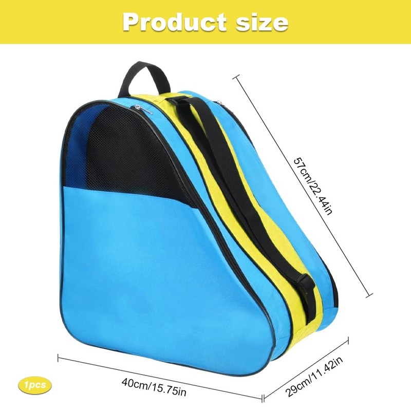 YWKJDDM Roller Skate Bag, Unisex Ice Skate Bag with Adjustable