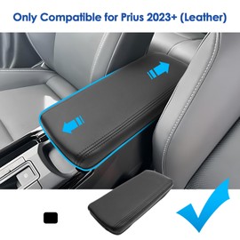 Coleya 2023 2024 2025 Prius Center Console Cover for Toyota Prius (LE/XLE/Limited/Nightshade Edition), Waterproof&Comfy Leather 2025 Prius Console Armrest Cover 2025 2024 Prius Accessories (Leather)