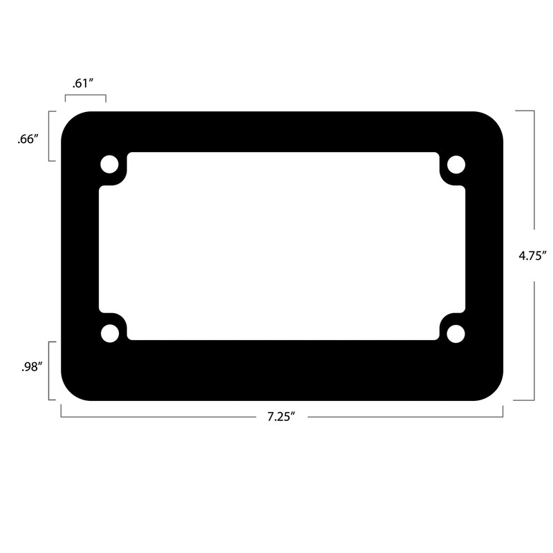 American Flag Motorcycle License Plate Frame Tag Bracket. 3D Raised
