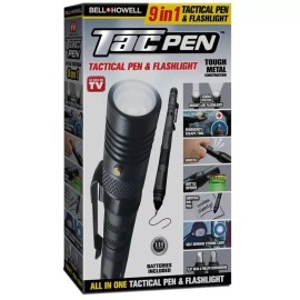 Bell + Howell Tac Pen Flashlight 9 in 1 Multipurpose Tool Kit Camping Survival Compact Tool