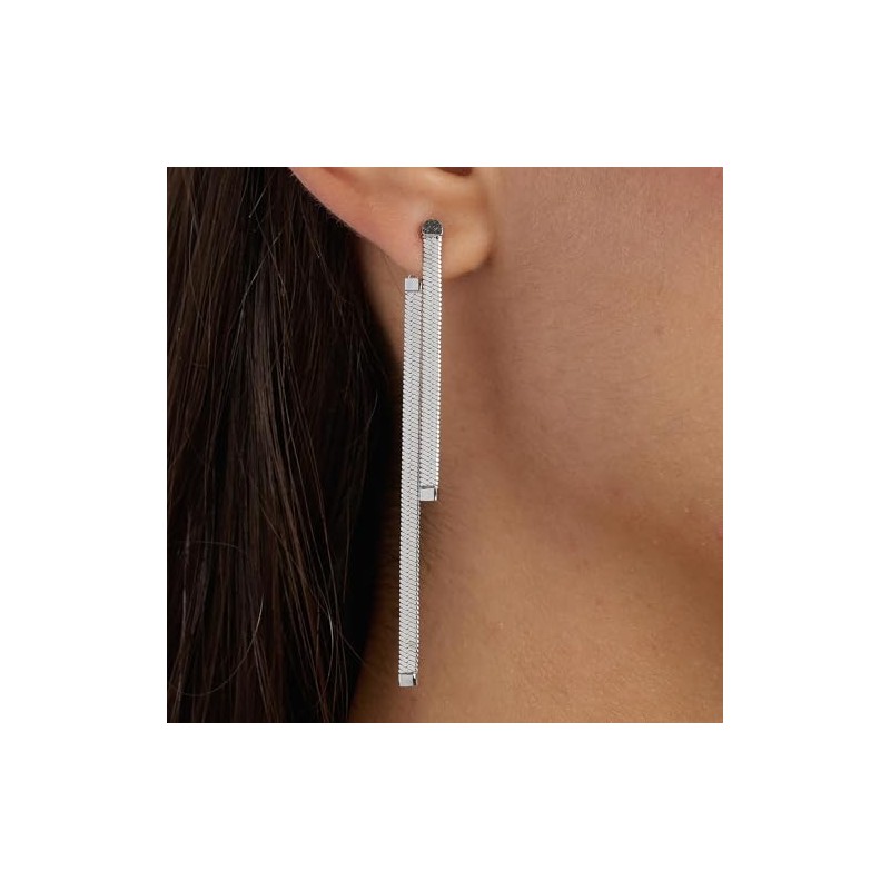 Brosway Essential BNL091 women's snake chain drop earrings in 316L