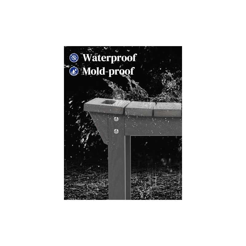 Waterproof Shower Bench, Poly Lumber Shower Stool for Shaving Legs,