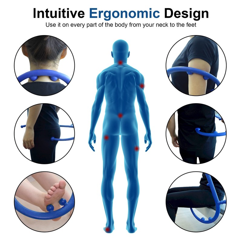 Shrdaepe Massage Trigger Point Cane, Body Deep Tissue, Handheld Back,